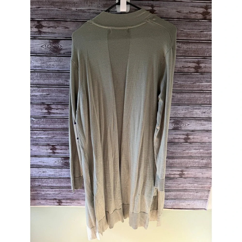 Alexandra + Oak Longline Cardigan Sweater Size XXL Oregano Green Pockets NWT